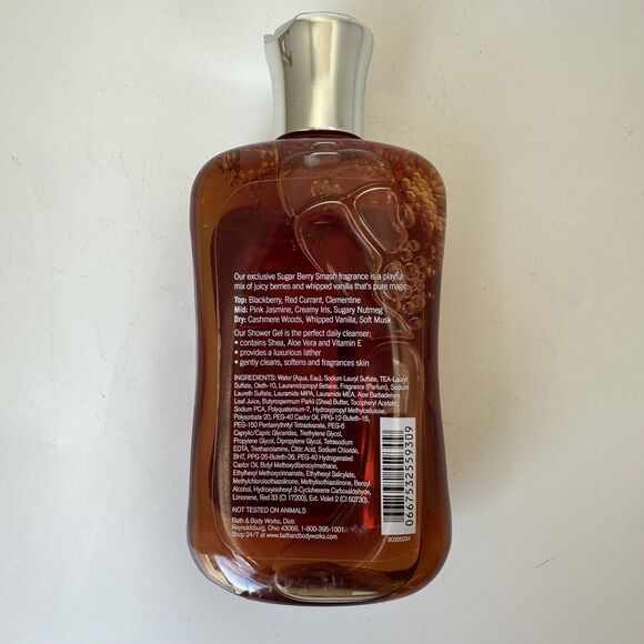 Bath & Body Works Sugar Berry Smash Shower Gel Signature Collection 10oz - Picture 2 of 2